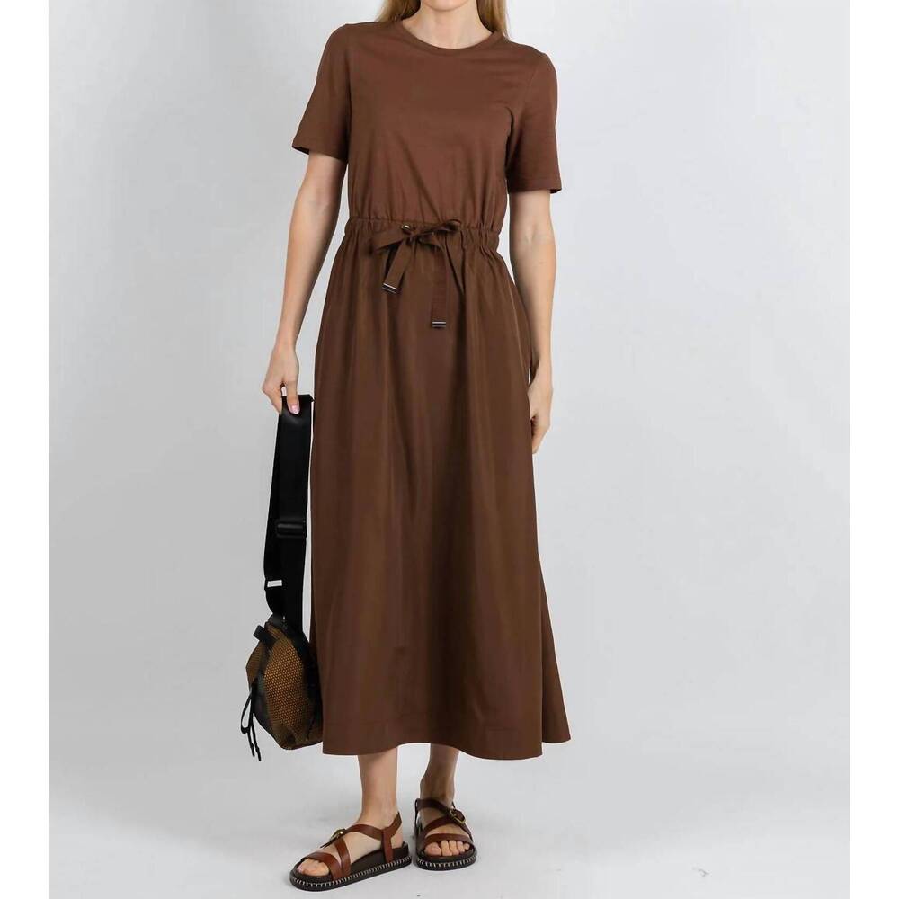 NEW OUI t-shirt maxi dress in fondue fudge